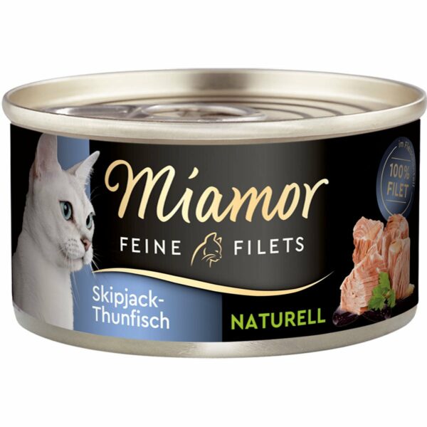 Miamor Feine Filets Naturelle Skipjack und Thunfisch 80g Dose 48x80g