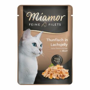 Miamor Feine Filets Thunfisch in Lachsjelly im Frischebeutel 24x100g