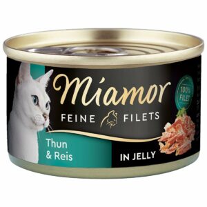 Miamor Katzenfutter Feine Filets in Jelly Thunfisch und Reis 24x100g