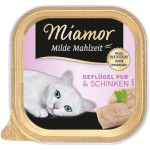 Miamor Milde Mahlzeit Geflügel Pur & Schinken 32x100g