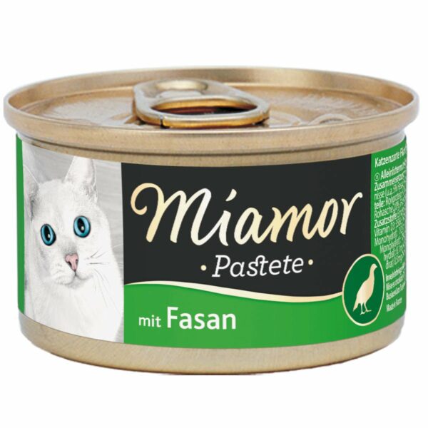 Miamor zarte Fleischpastete mit Fasan 24x85g