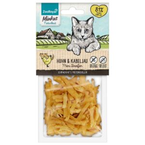 ZooRoyal Minkas Naturkost Mini Streifen Huhn & Kabeljau 50g 50g