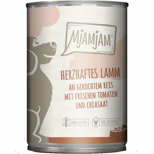 MjAMjAM herzhaftes Lamm an gekochtem Reis mit frischen Tomaten 6x400g