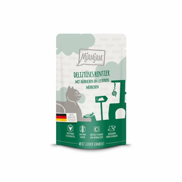 MjAMjAM Quetschie deliziöses Rentier mit Hühnchen 24x125g