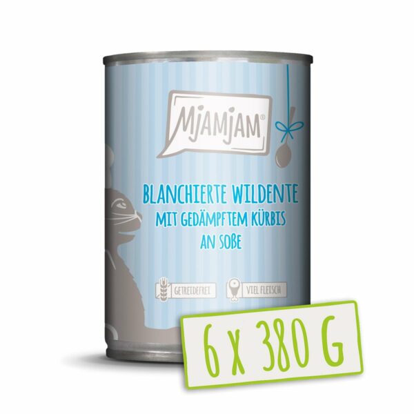 MjAMjAM blanchierte Wildente mit Kürbis an Soße. 6x380g