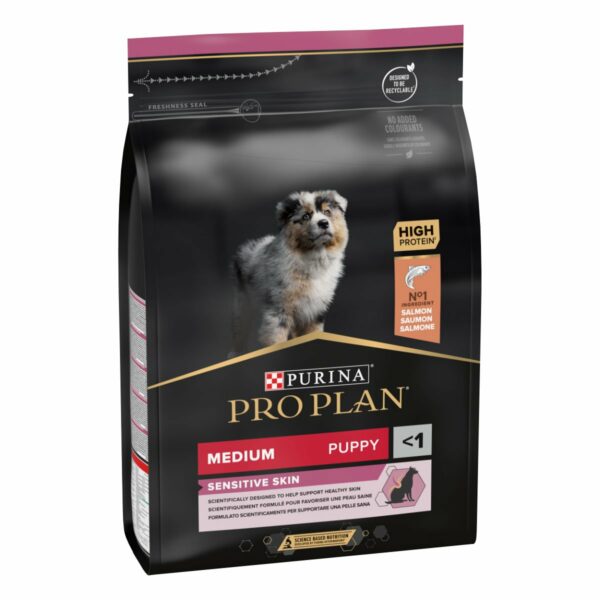 PRO PLAN Medium Puppy Sensitive Skin Lachs 4x3kg