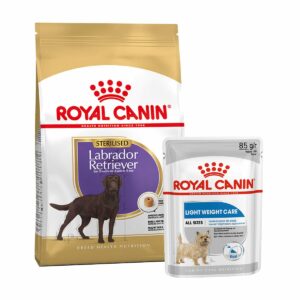 ROYAL CANIN Labrador Retriever Sterilised 12kg + LIGHT WEIGHT CARE Mousse 12x85g