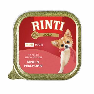 Rinti Gold Mini feine Stückchen von Rind & Perlhuhn 16x100g