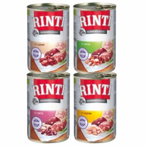 Rinti Kennerfleisch Mix Lamm & Huhn & Ente & Wild 24x400g