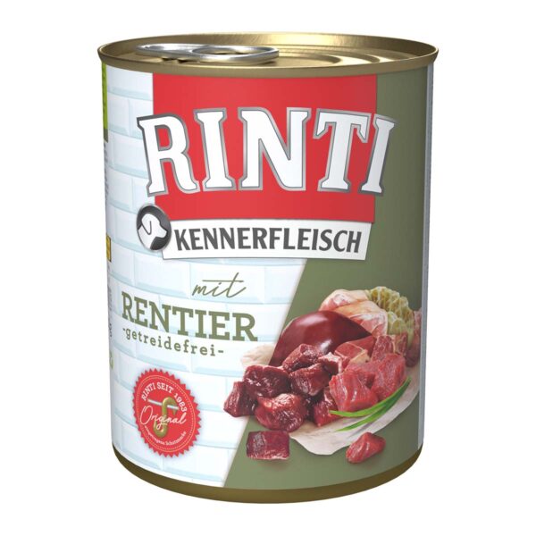 Rinti Kennerfleisch mit Rentier 24x800g