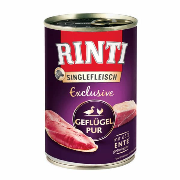 Rinti Singlefleisch Exclusive Geflügel pur 24x400g