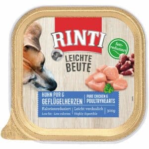 Rinti Leichte Beute Huhn pur & Geflügelherzen 9x300g