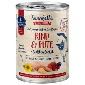 Sanabelle Schlemmertopf mit Rind & Pute 6x380g