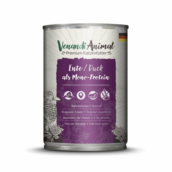 Venandi Animal - Ente als Monoprotein 24x400g