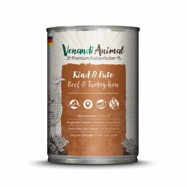 Venandi Animal – Rind & Pute 24x400g