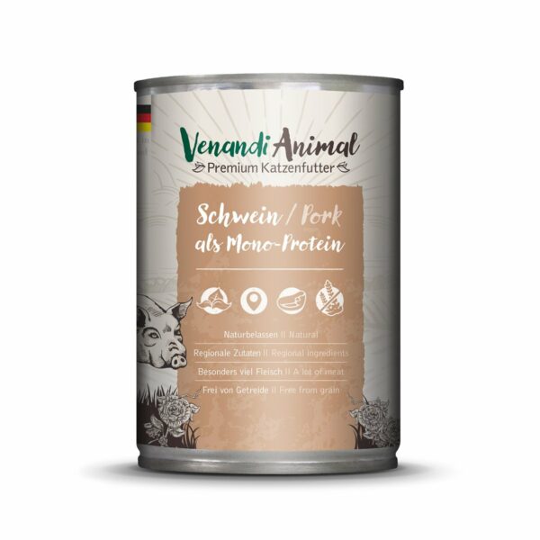 Venandi Animal – Schwein als Monoprotein 24x400g