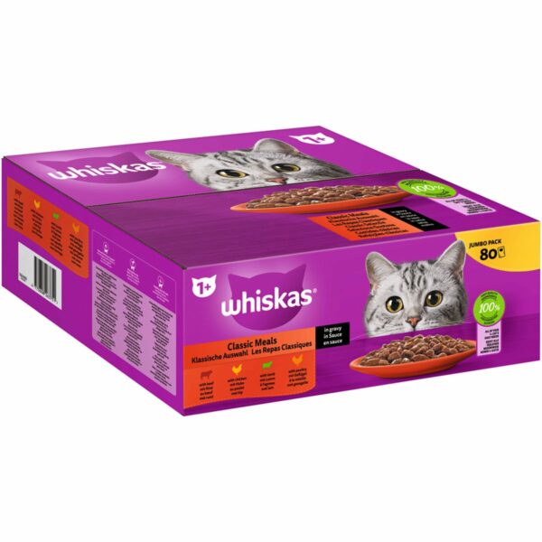 Whiskas Multipack 1+ Klassische Auswahl in Sauce 80x85g