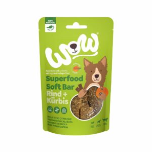 WOW SUPERFOOD Soft Bar Rind mit Kürbis 150g