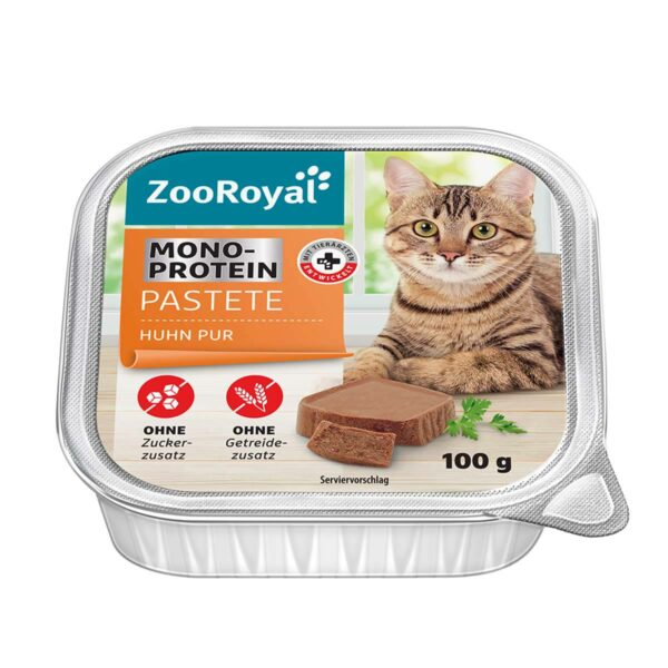 ZooRoyal Monoprotein Pastete Huhn Pur 16x100g