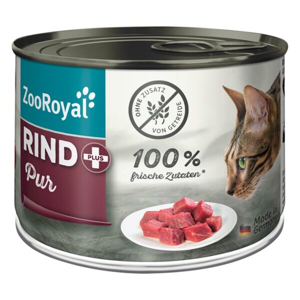 ZooRoyal Rind + pur Katze 6x200g